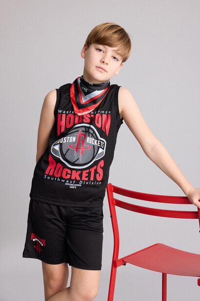 Boy Regular Fit NBA Houston Rockets Licensed Tulle Tank Top