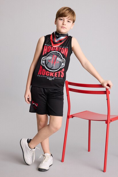 Boy Regular Fit NBA Houston Rockets Licensed Tulle Tank Top