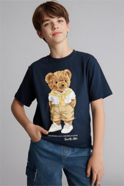 Ayıcıklı Kısa Kollu Tişört Erkek Çocuk