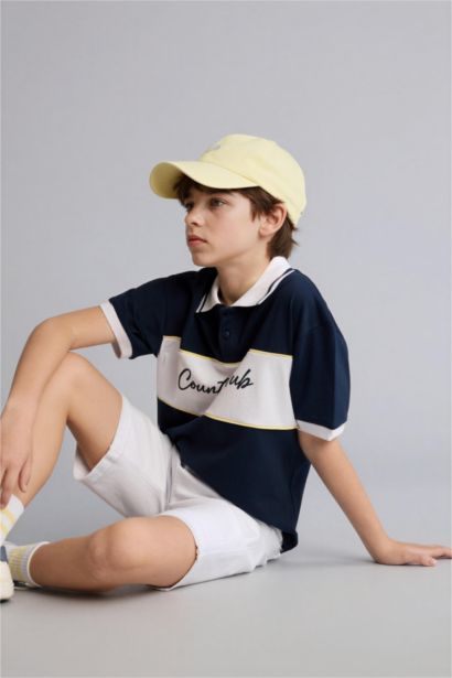 Ayı Baskılı Polo Tişört Erkek Çocuk