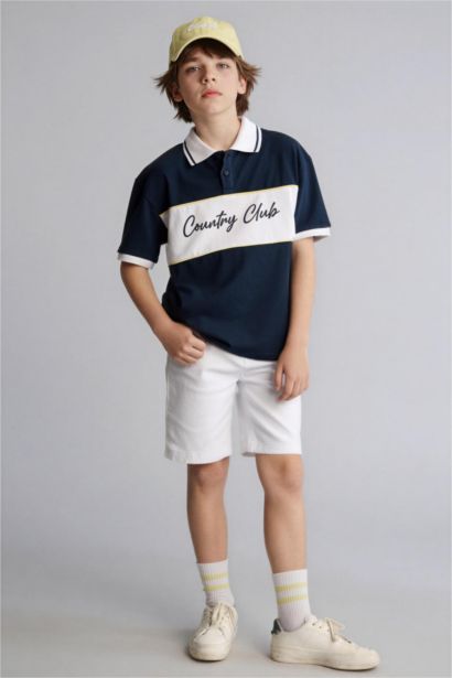 Ayı Baskılı Polo Tişört Erkek Çocuk