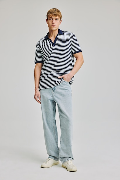 %100 Pamuk Baggy Fit Jean Pantolon