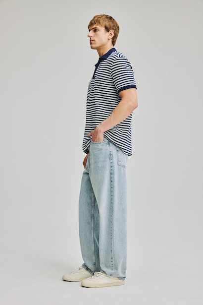 %100 Pamuk Baggy Fit Jean Pantolon