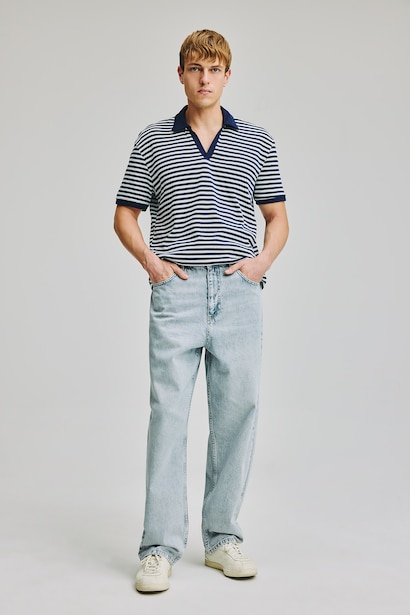 %100 Pamuk Baggy Fit Jean Pantolon