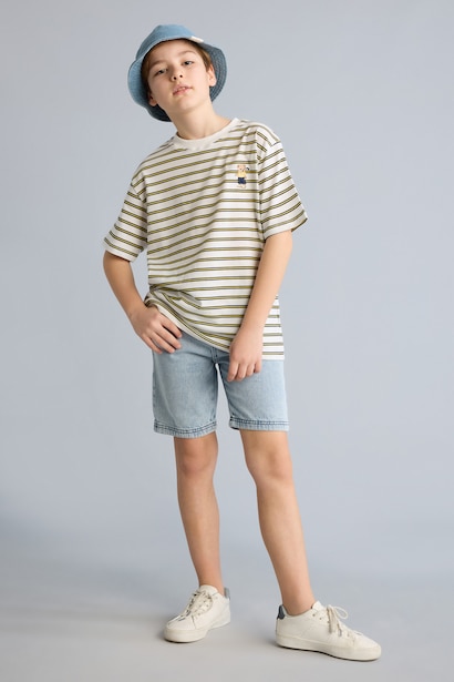 Short en jean Coupe régulière pour garçon