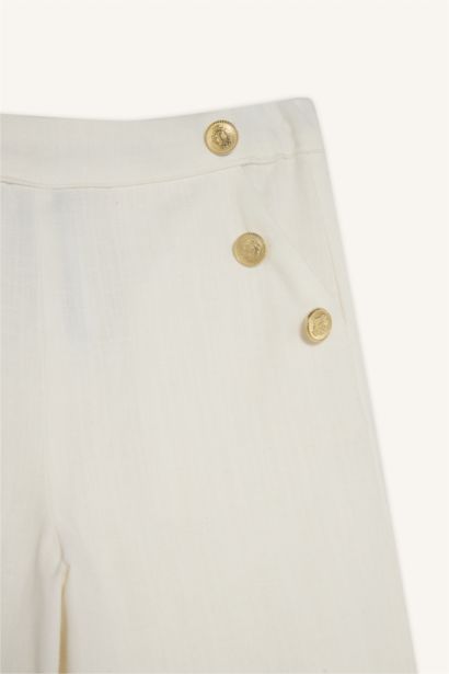 Straight Fit Gabardine Trousers