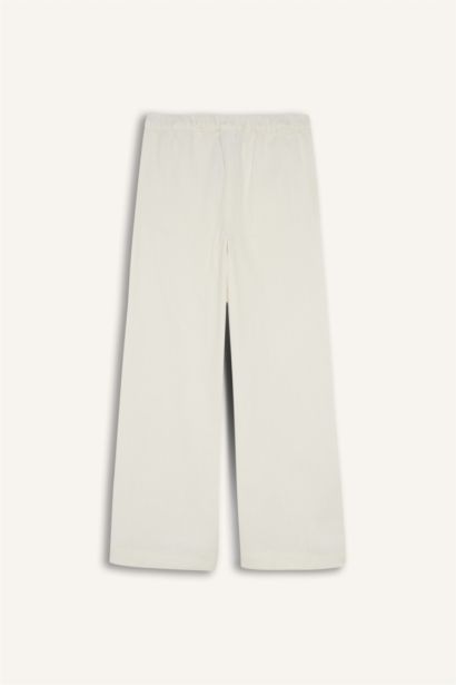 Straight Fit Gabardine Trousers