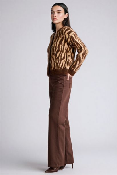 Leopard Print Knit Cardigan