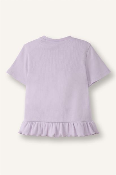 Çiçekli Fitilli Kaşkorse Tişört Kız Bebek