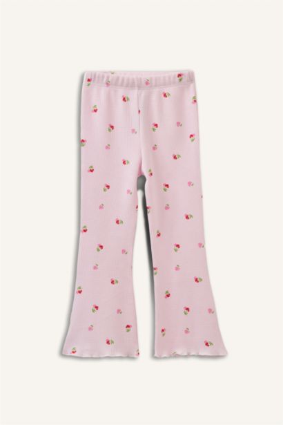 Meyve Baskılı Waffle Tayt Kız Bebek