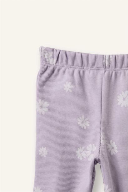 Çiçekli Fitilli Kaşkorse Tayt Kız Bebek