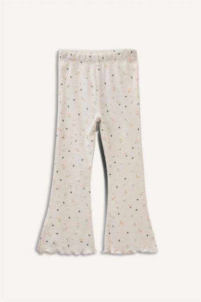 Çiçekli Fitilli Kaşkorse Tayt Kız Bebek