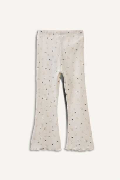 Çiçekli Fitilli Kaşkorse Tayt Kız Bebek