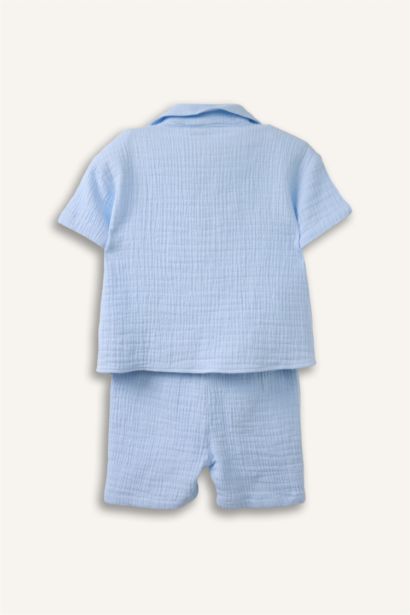Müslin 2'li Takım Erkek Bebek