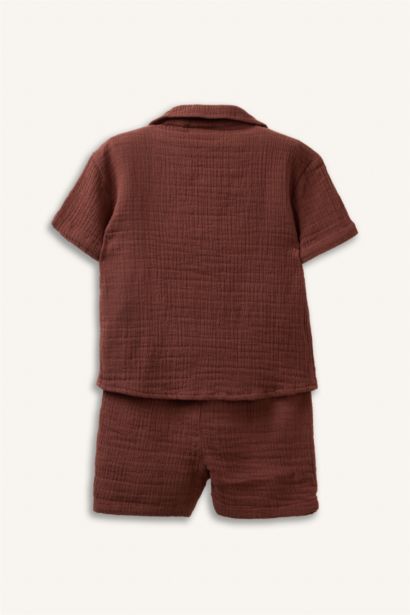 Müslin 2'li Takım Erkek Bebek