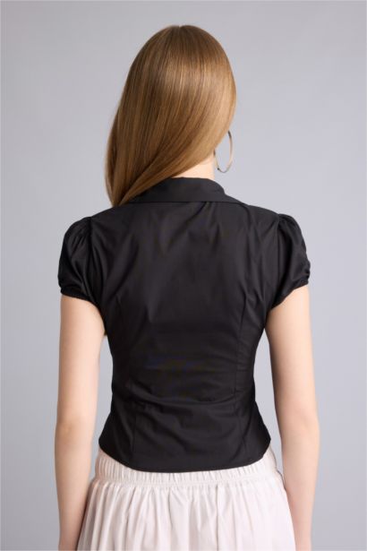 Fıtted  Kısa Kollu Gömlek