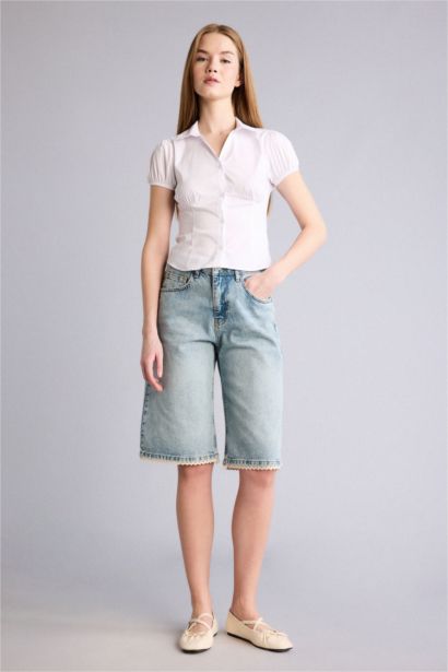 Fıtted Kısa Kollu Gömlek