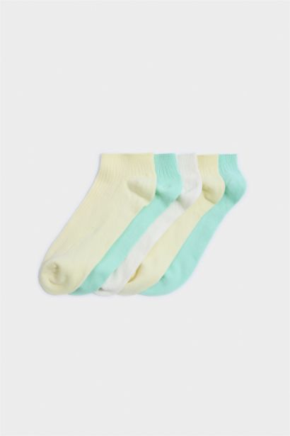 Kadın Rahat Lastikli 5'li Pamuklu Patik Çorap