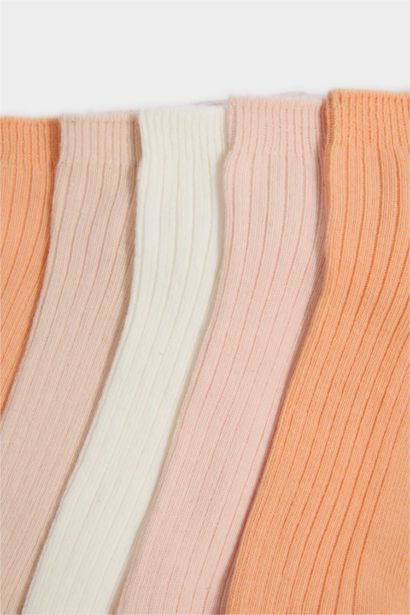 Kadın Rahat Lastikli 5'li Pamuklu Patik Çorap