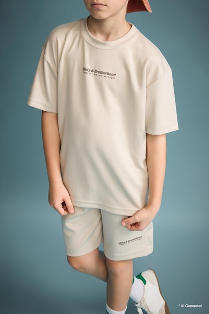 Boy Oversize Modal Crew Neck T-Shirt