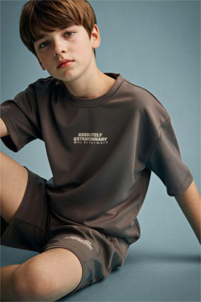 Boy Oversize Modal Crew Neck T-Shirt