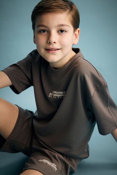 Boy Oversize Modal Crew Neck T-Shirt