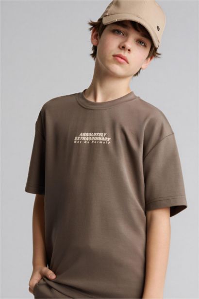 Boy Oversize Modal Crew Neck T-Shirt
