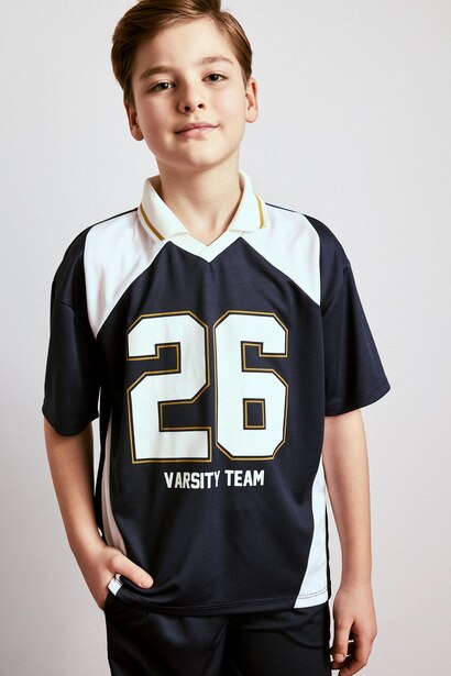 Boy Oversize Apache Collar Polo T-Shirt