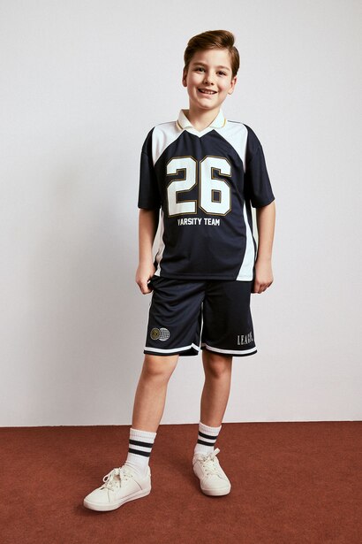 Boy Oversize Apache Collar Polo T-Shirt