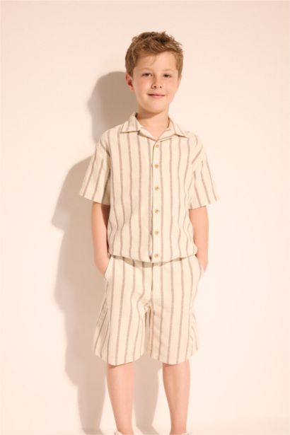 Boy Regular Fit Striped Short Sleeve Shirt