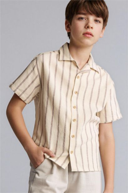 Boy Regular Fit Striped Short Sleeve Shirt
