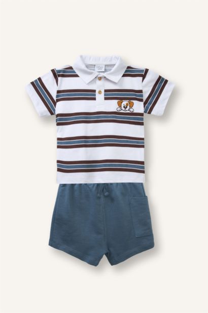 Baby Boy 2 piece Oversize Fit Striped Set