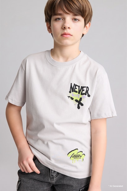 Boy Regular Fit Printed Short Sleeve T-Shirt