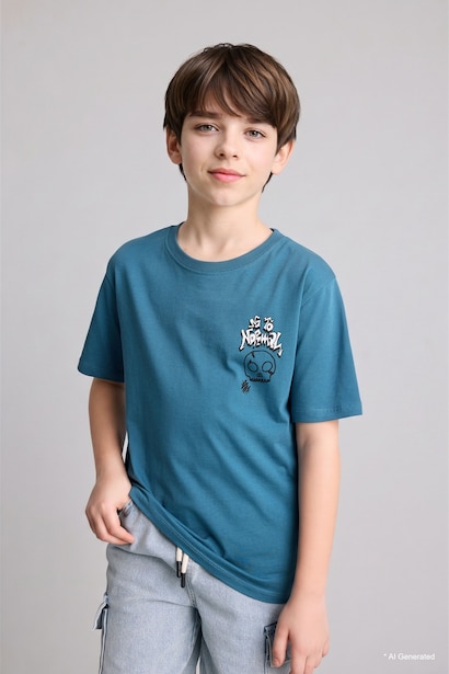 Boy Regular Fit Printed Short Sleeve T-Shirt