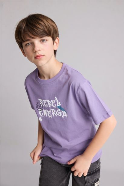 New Regular Fit Printed Short Sleeve T-Shirt