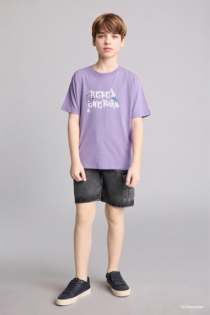 New Regular Fit Printed Short Sleeve T-Shirt
