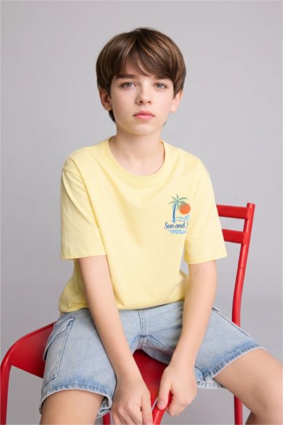 New Regular Fit Printed Short Sleeve T-Shirt