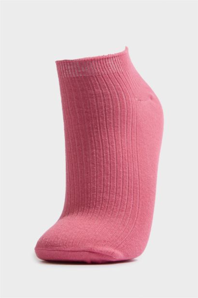 Rahat Lastikli 5'li Pamuklu Patik Çorap Kız Çocuk