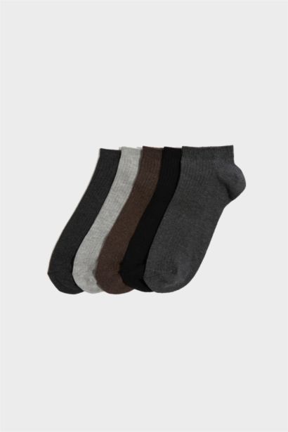 Erkek 5'li Pamuklu Patik Çorap