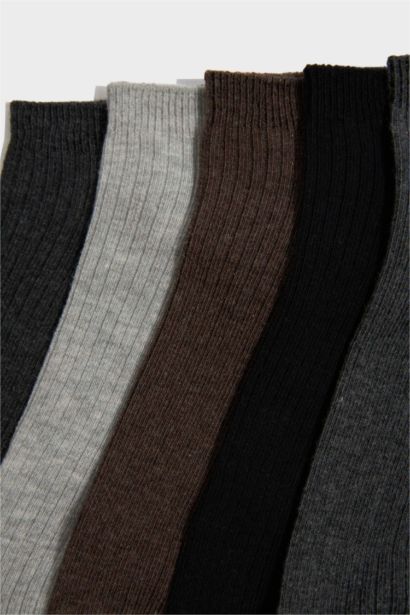Erkek 5'li Pamuklu Patik Çorap