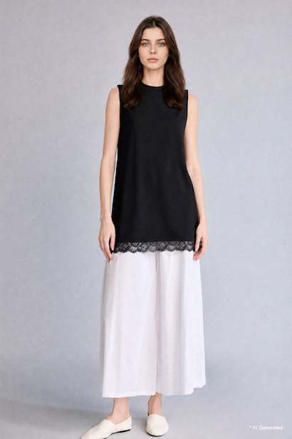 Slim Fit Crew Neck Short Sleeve Tunic