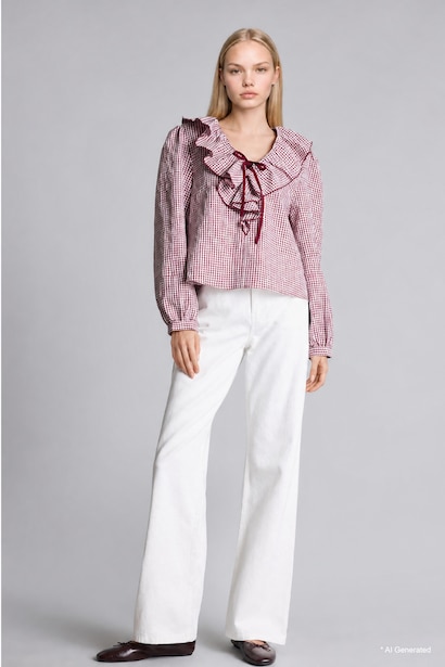 Regular Fit Long Sleeve Blouse