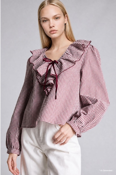 Regular Fit Long Sleeve Blouse