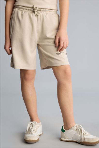 Oversıze Baskılı Şort