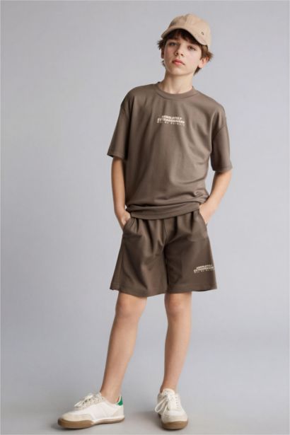 Oversıze Baskılı Şort 