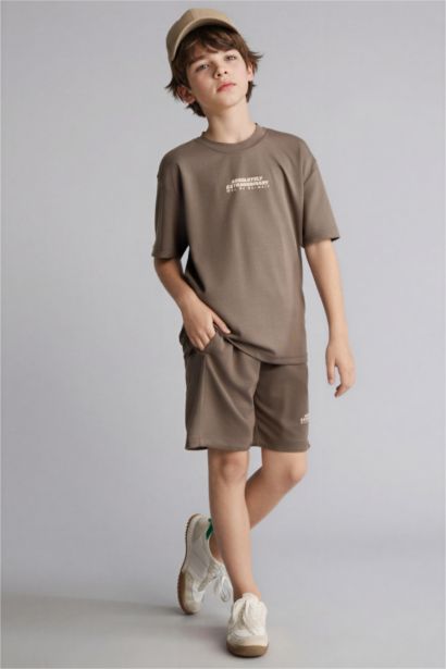 Oversıze Baskılı Şort 