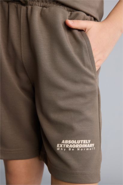 Oversıze Baskılı Şort 