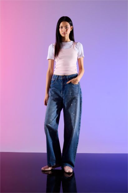 Desenli Jean Pantolon