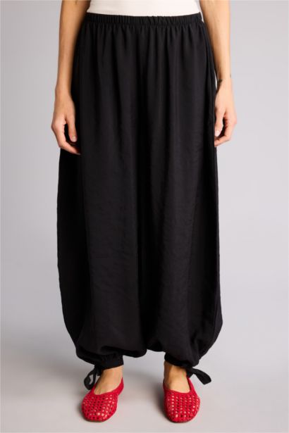 Balloon Fıt Beli Lastikli Modal Pantolon