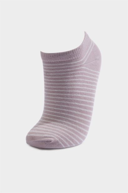 Kadın Desenli 5'li Pamuklu Patik Çorap